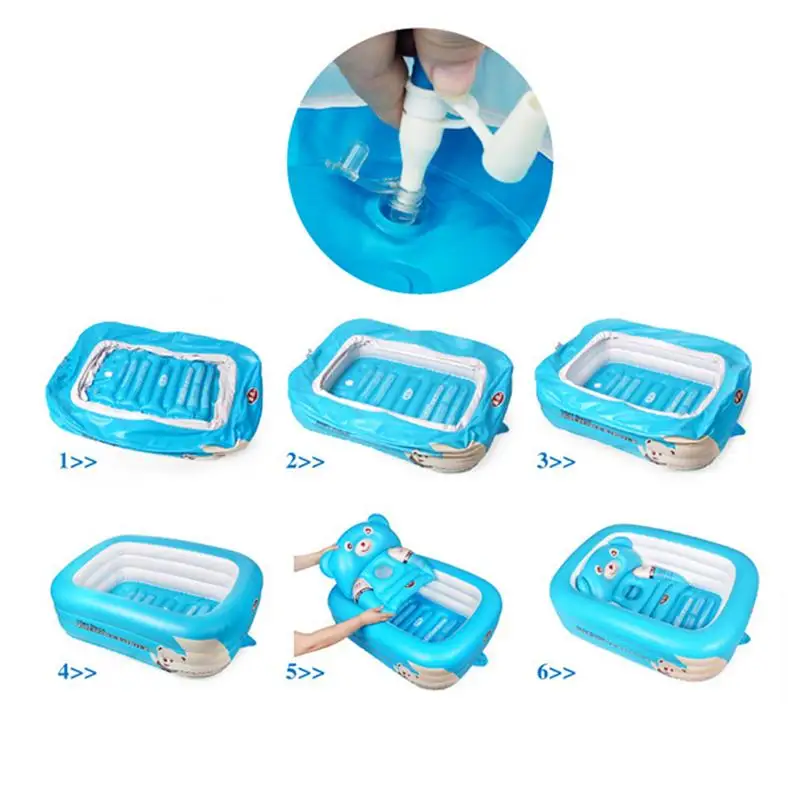 Детская ванна для новорожденных складная надувная большой утолщенный бассейн