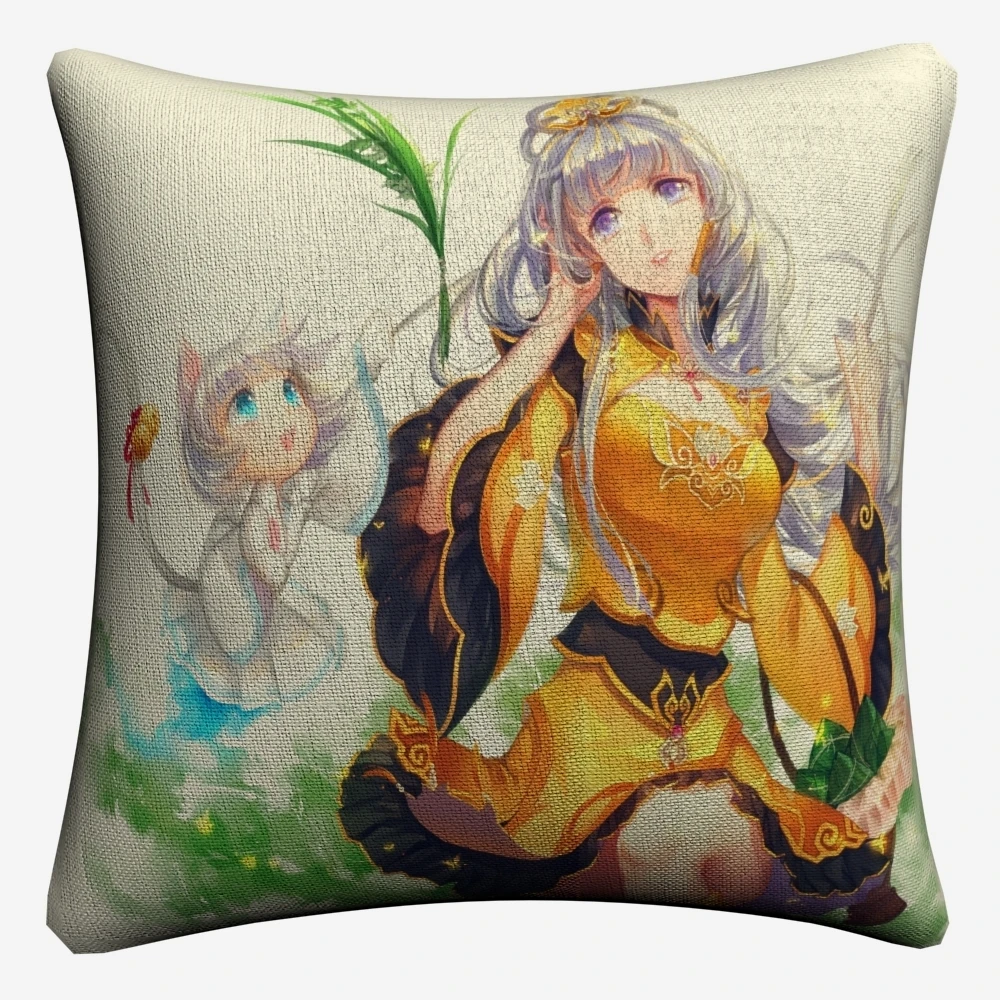 Konosuba Kawaii аниме девочка декоративная подушка чехол для дивана 45x45 см льняная