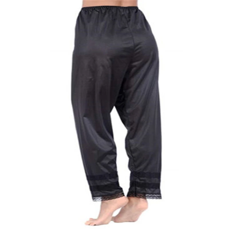 

New Women Ladies Girls Hot Slip Night Pyjamas Solid Lace Splice Bottoms Lounge Pants Trousers Plus Size XXL