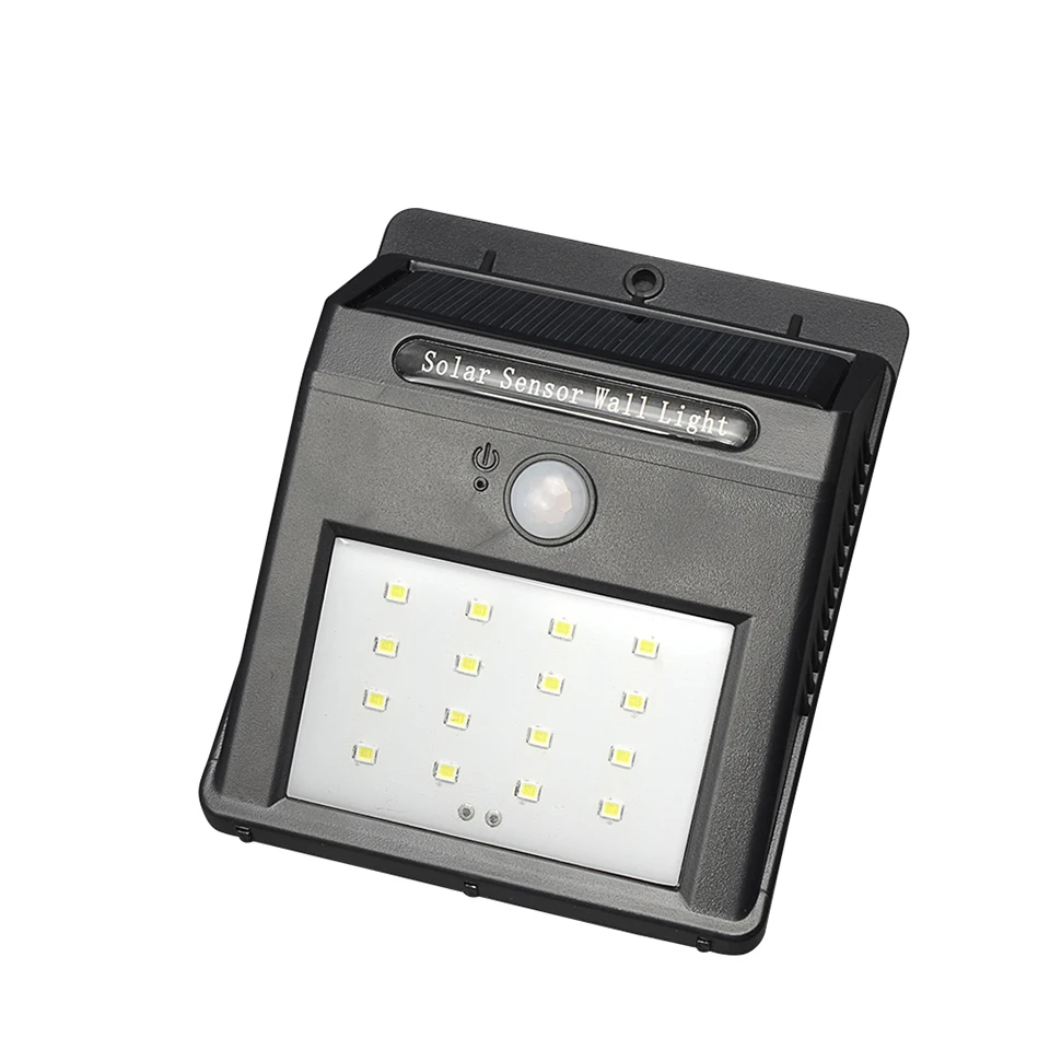 16led наружный солнечный датчик светодиодный настенный светильник движения PIR