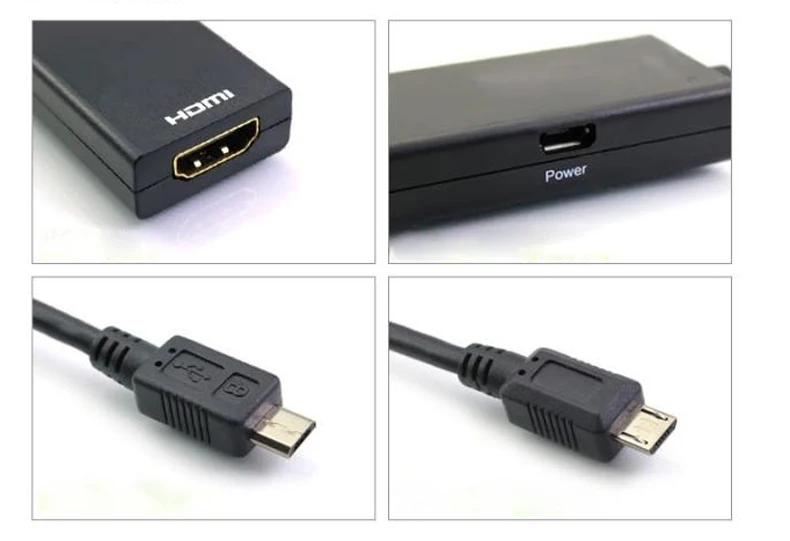 Micro USB MHL к HDMI порту папа 2 Женский 1 в Out сплиттер кабель адаптер конвертер для