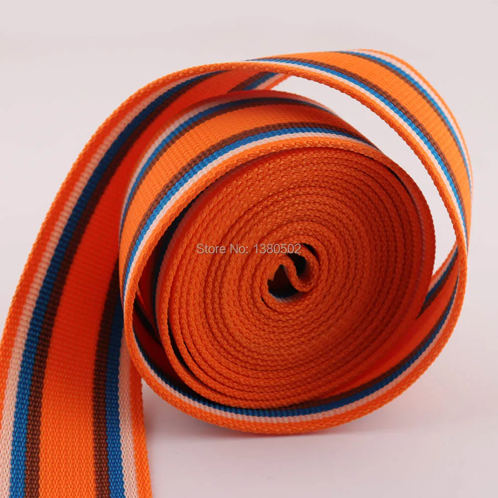 2 ярдов 38 мм тесьма в полоску Холст хлопок/ленты из полиэстера пояс Брелоки сумка