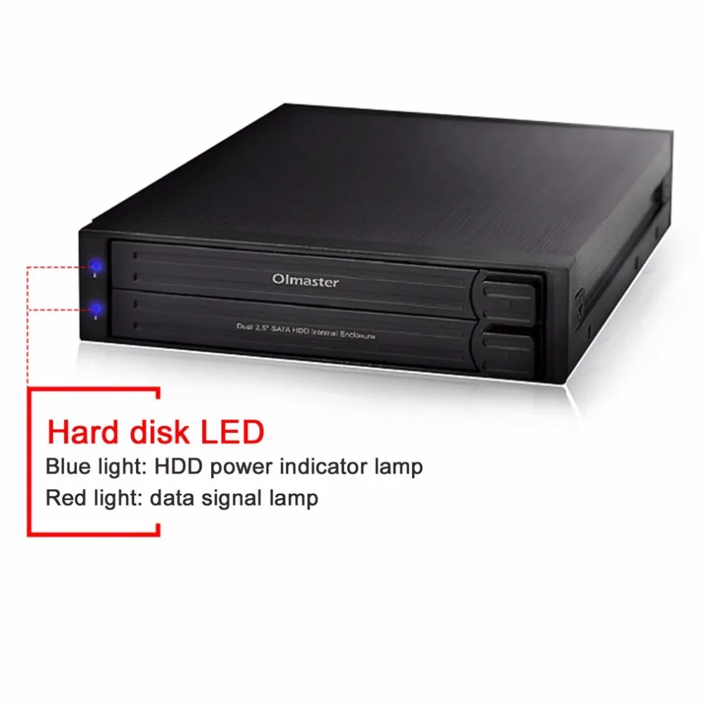 Oimaster He 2005 двойной 2 5 дюймов Sata Hdd внутренний корпус жесткий диск мобильный стеллаж