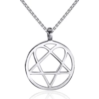 heartagram star heart him mens womens stainless steel pendant necklace vintage jewelry