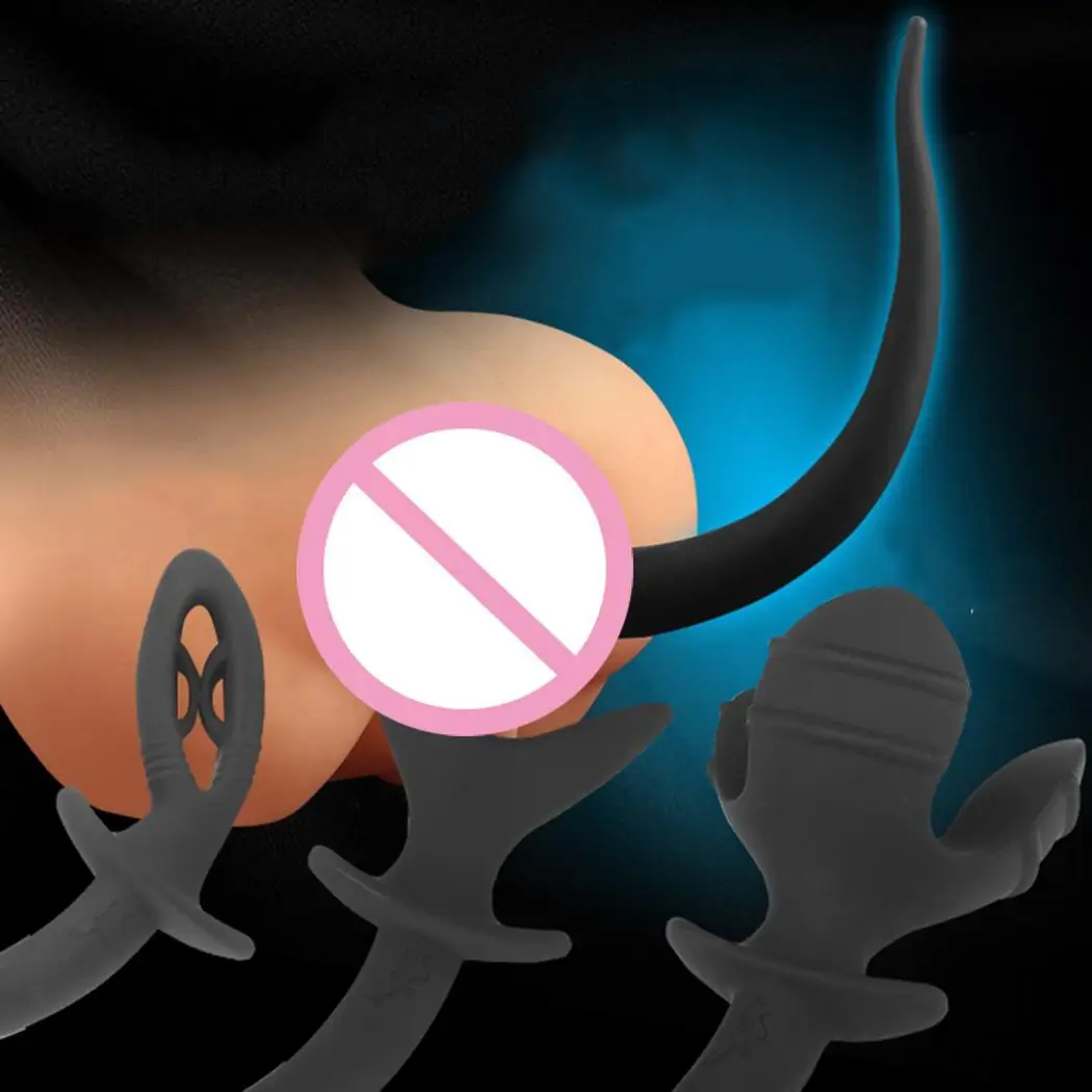 Силиконовая собачья рабыня Анальная пробка точка G массаж простаты анальные секс