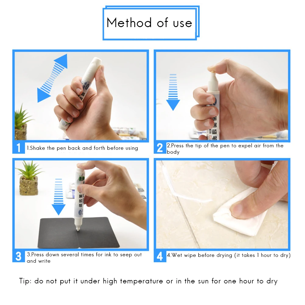 yellow Tile Gap Repair Refill Pen Grout Refresher for Kitchen Shower Bathroom Paint Cleaner Filling Agents Wall Porcelain | Обустройство