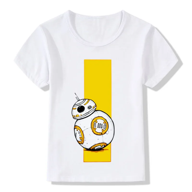 Детские смешные футболки BB 8 On The Move Design для мальчиков и девочек летние топы