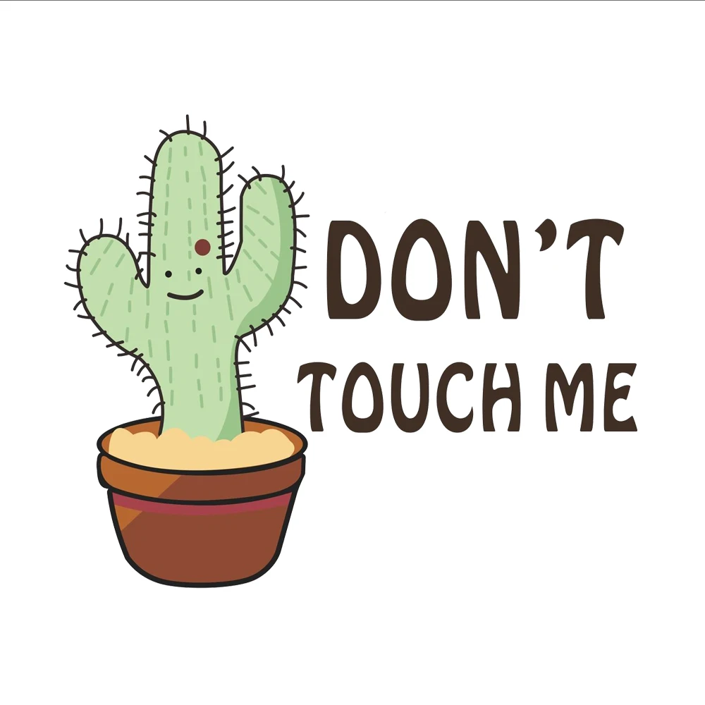 

Don't Touch Me Cactus Funny Vinyl Car Window Bumper Notebook Sticker Decal Personality Accessories