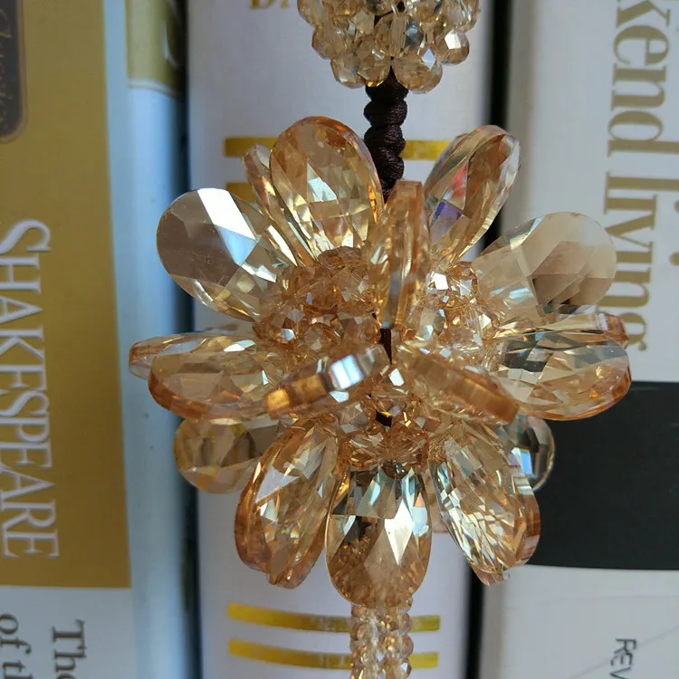 

New 35*6.5CM Crystal Car Pendant High-end Ladies Car Accessories Charm Pendant Rearview Mirror Car Hanging