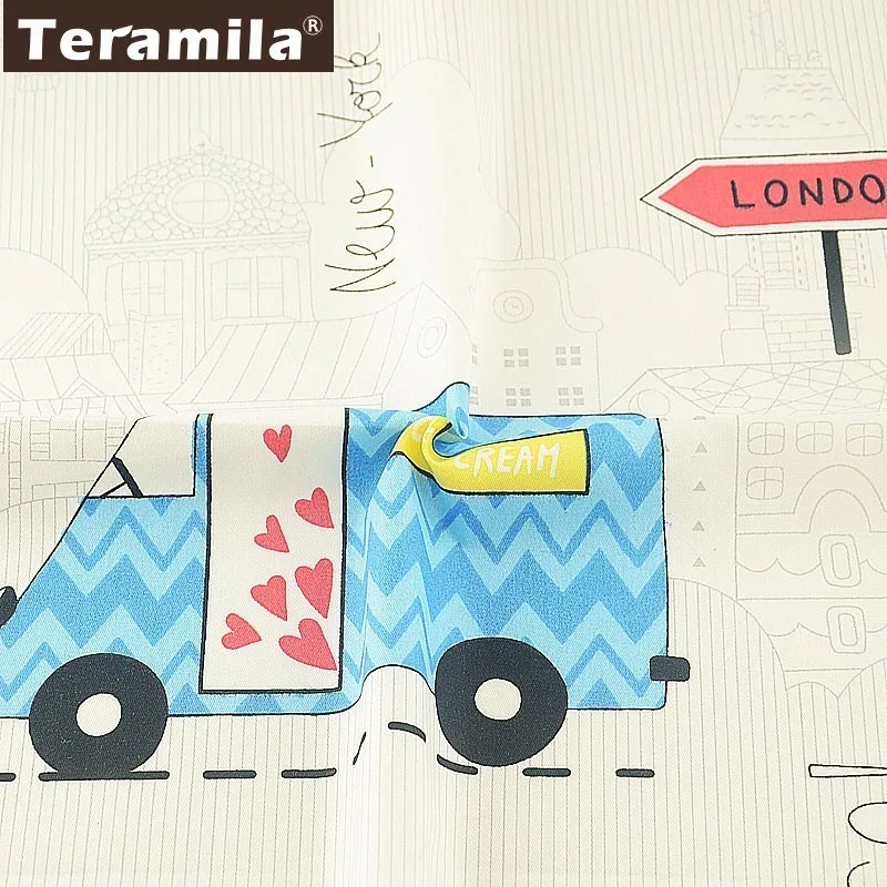 Teramila стеганая саржа 100% хлопчатобумажная ткань для шитья с цветочным принтом