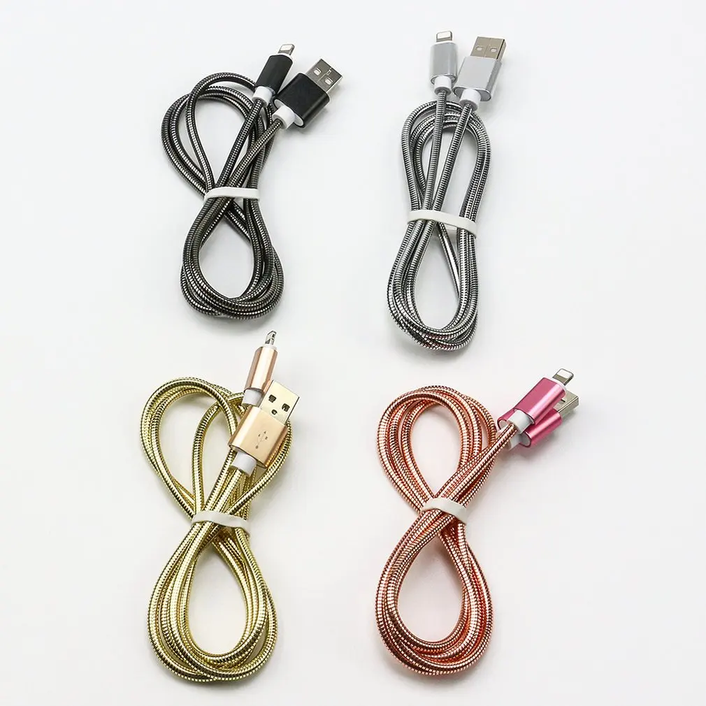 Metal Spring Hose Braided Casing Transmission Charging Cable Fast Durable Data Line | Электроника