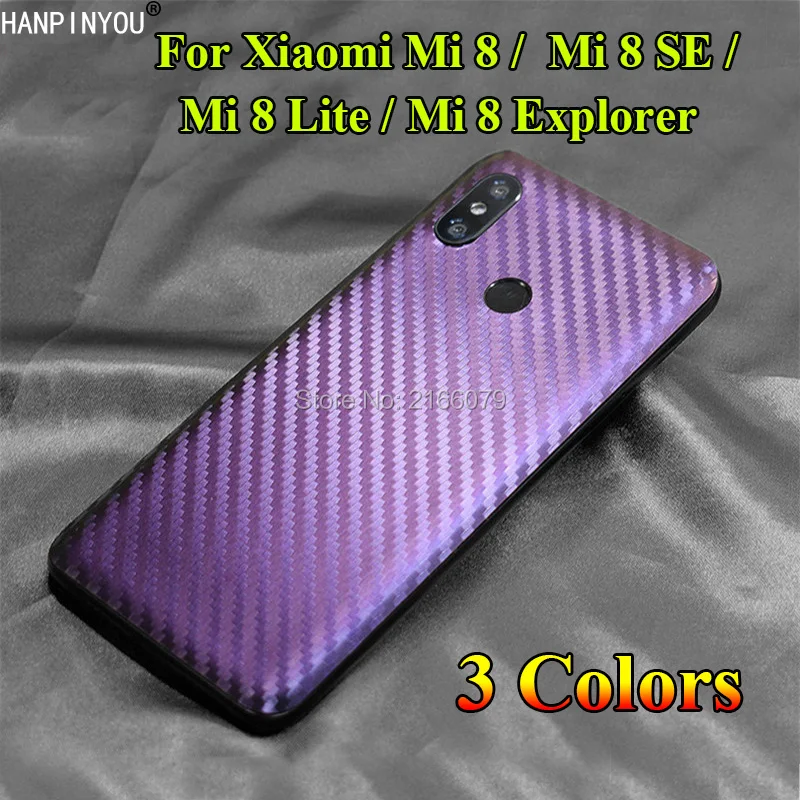 Для Xiaomi Mi 8 Mi8 SE Lite Pro Explorer 3D градиентная задняя крышка из углеродного волокна