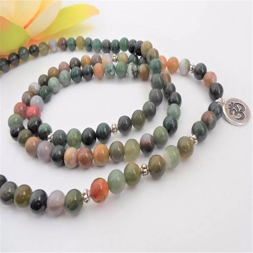 8mm 108 Indian Bracelet cuff Healing Wrist energy Wristband spirituality pray new Tassel Tibet silver mala Lucky | Украшения и