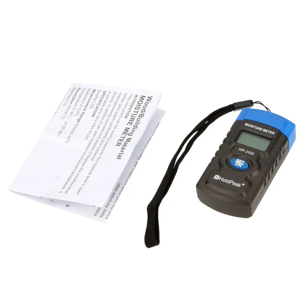 HoldPeak HP 2GD 3 в 1 двухконтактный мини цифровой измеритель влажности древесины тестер