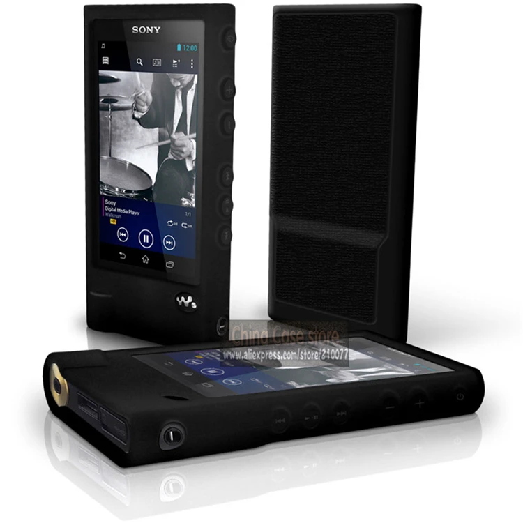 Силиконовый резиновый гелевый кожаный чехол бампер для Sony Walkman NW ZX2 кожного