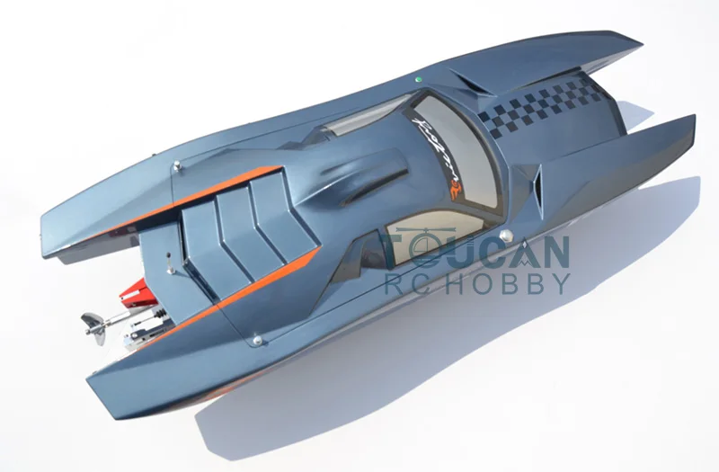 G30K ARTR RC стекловолокно бензин гоночный катер 30CC двигатель RadioSys сервоприводы серый