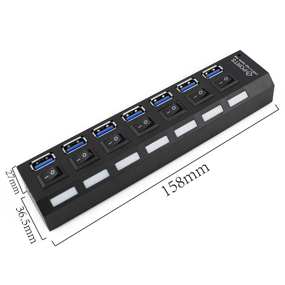 Чуи usb хаб 3 0 4/7 Порты сплиттер с US/UK/EU/AU Мощность адаптер высокое Скорость 5 Гбит/с