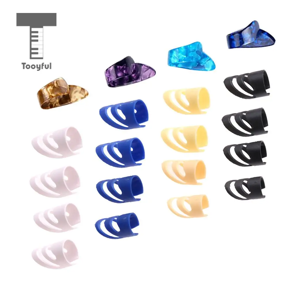 

Tooyful 20 Pcs Guitar Finger Pick Thumb Picks Protect Finger Musical Instrument Accessories