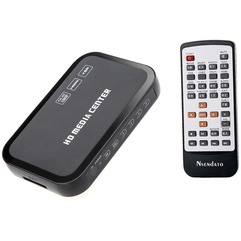 ЕС разъем Full Hd 1080P медиаплеер центр Мультимедиа Видео плеер с Hdmi Vga Av Usb Sd/Mmc порт
