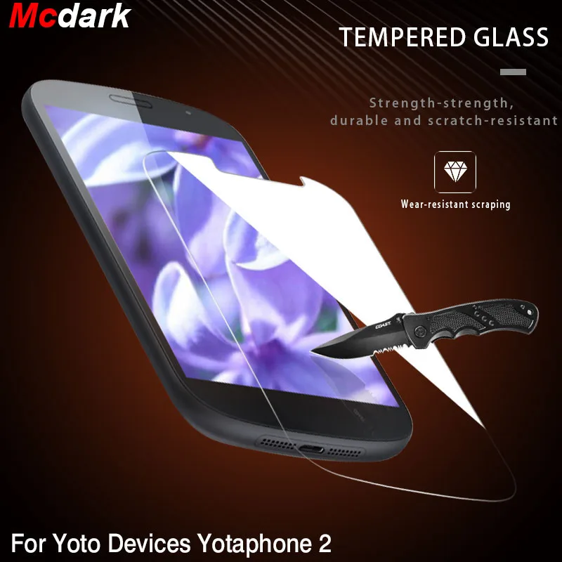 Mcdark Tempered Glass For Yota Devices Yotaphone 2 Screen Protector Film Easy To Install Phone | Мобильные телефоны и