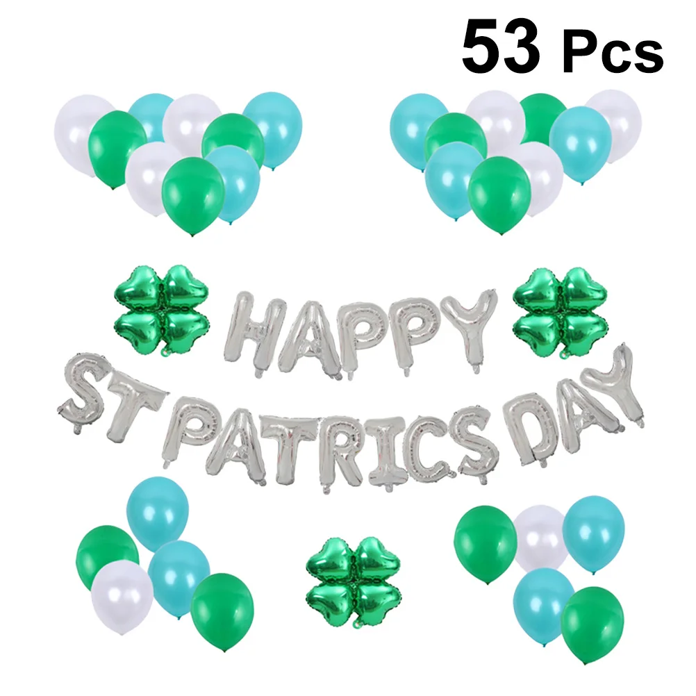 53 шт. латексные и фольгированные воздушные шары для Дня Святого Патрика набор