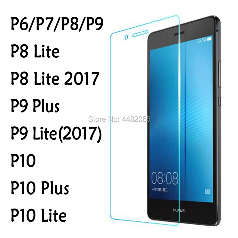 Закаленное стекло для Huawei P6 P7 P8 P9 P10 Plus Lite 2017 легкая Защитная пленка экрана P 10 9 8 7