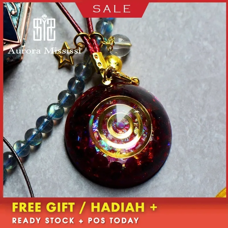 Подвесное украшение с кристаллом AURA REIKI Orgonite Garnet Natur Alreiki декоративные подвески из смолы для рукоделия