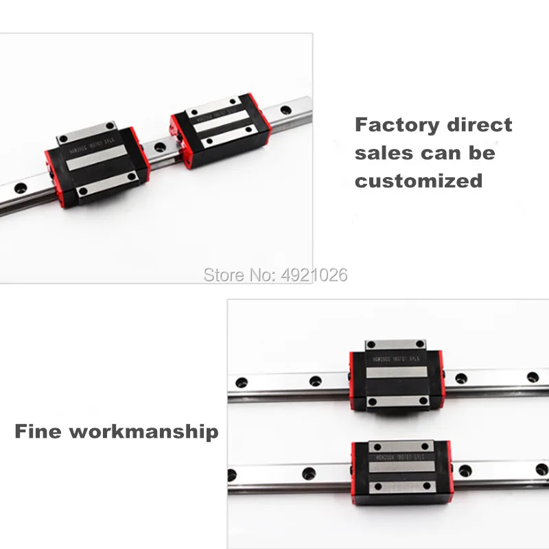 2шт линейного направляющего рельса HGR15 1100 1200 1500 мм с 4шт блоками каретки HGH15CA или HGW15CA запчасти hgh15 для ЧПУ.