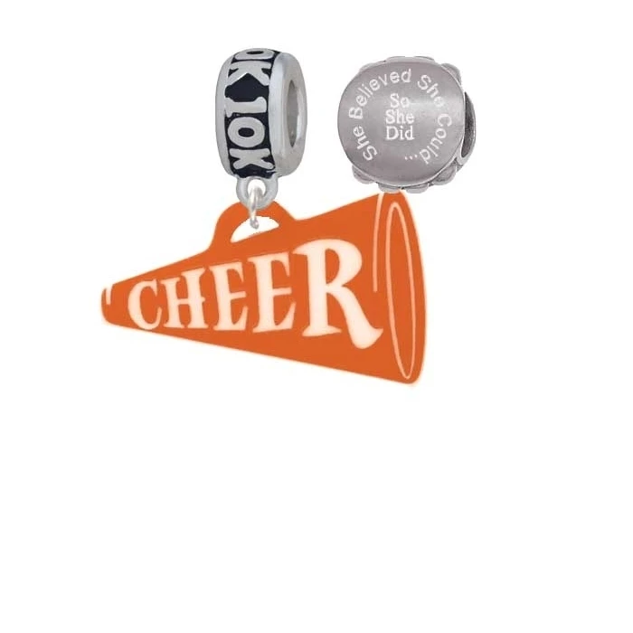 Акрил 1 25 &quotОранжевый Cheer с рупором 10 K Run она поверила что может очаровать бусины