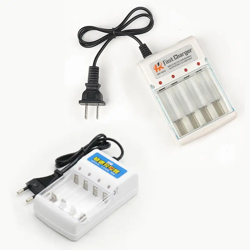 Универсальное зарядное устройство AA AAA AC 220 V EU Plug 4 порта NiMH аккумуляторные