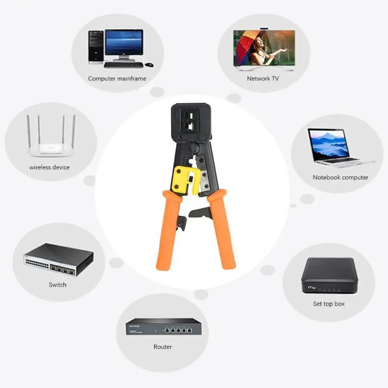Alloet 18 шт./компл. RJ11 RJ45 портативный набор инструментов для ремонта сети кабель Ethernet