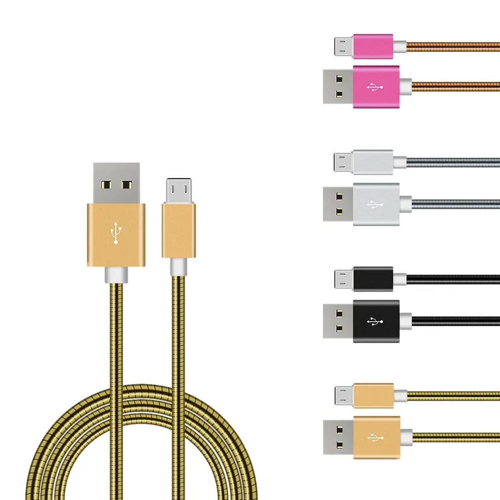 Metal Spring Hose Braided Casing Transmission Charging Cable Fast Durable Data Line | Электроника