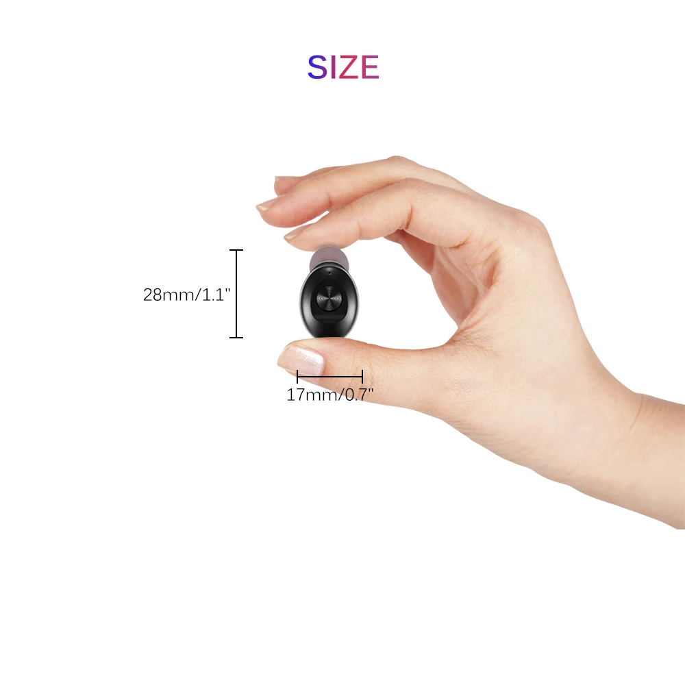 Миниатюрные беспроводные наушники Bluetooth невидимые стерео вкладыши гарнитура с