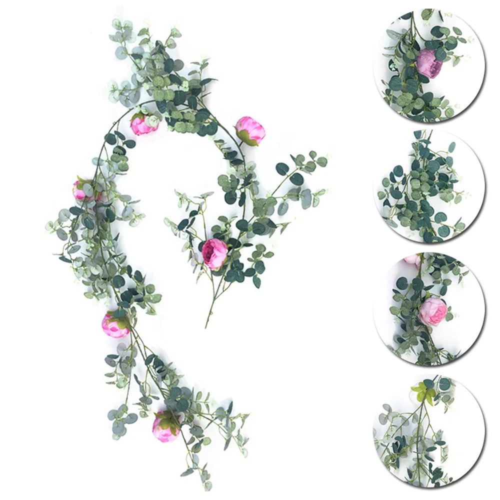 Искусственный круглый Эвкалиптовый цветок листья искусственная Виноградная