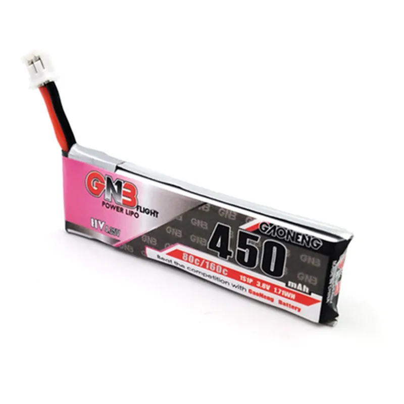 Оригинальный Gaoneng GNB 3 8 v 450mah 1s 80c Lipo Battery Ph2.0 штекер белый разъем|Детали и