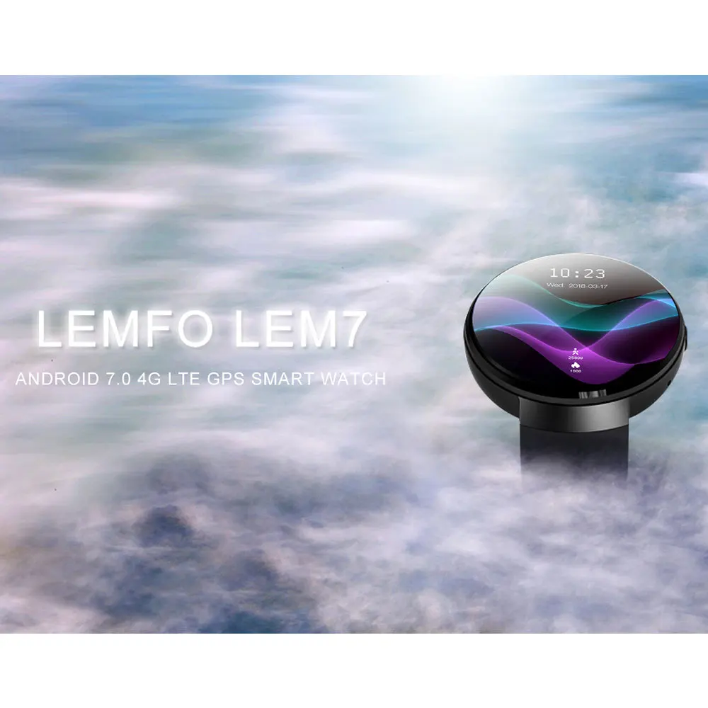 LEM7 Смарт-часы Android 7 0 часы телефон LTE 4G пульсометр 1 ГБ + 16 с камерой перевод