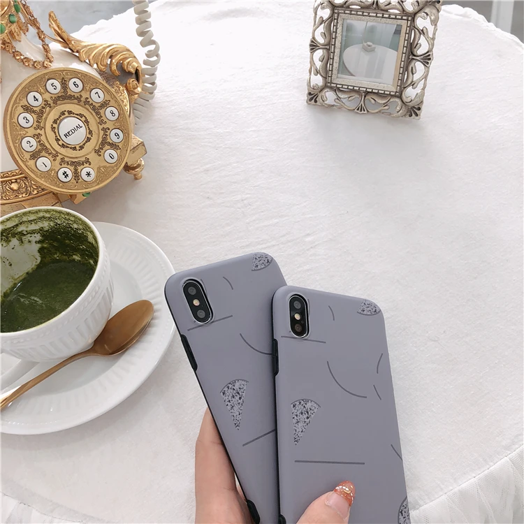 Крутой абстрактный серый чехол для iPhone XS XR Max X 8 7 6 6S Plus Мягкий IMD парный Стиль