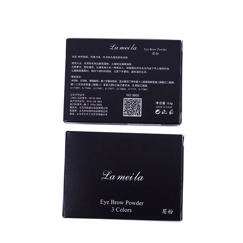 3 цвета пудра для бровей Палитра косметический бренд корректор профессиональный