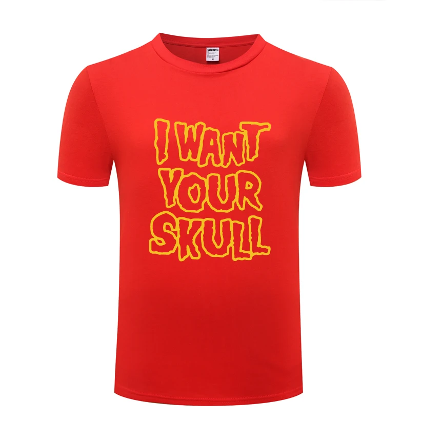 Креативная Мужская футболка Misfits I Want Your Skull новинка 2018 повседневная хлопковая с