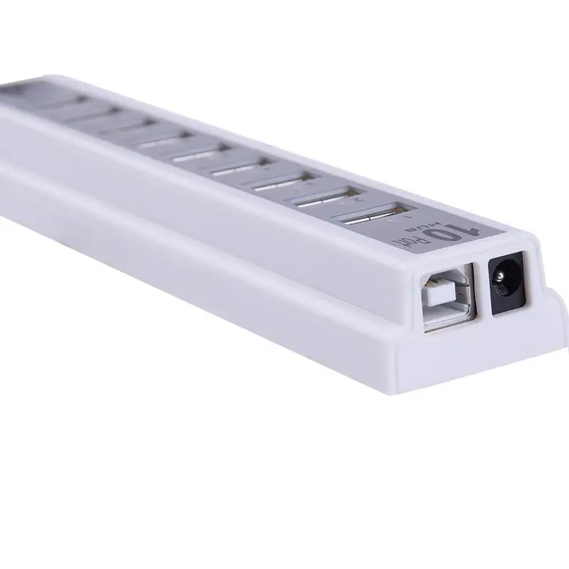 10 й разъем USB 2 0 Супер Скоростной разветвитель с 6 портами + устройство для чтения
