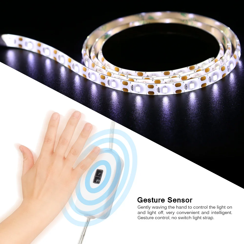 В USB светодио дный Светодиодная лента лампа 1м 2м 2835SMD DC 5 гибкая светодиодная HD ТВ