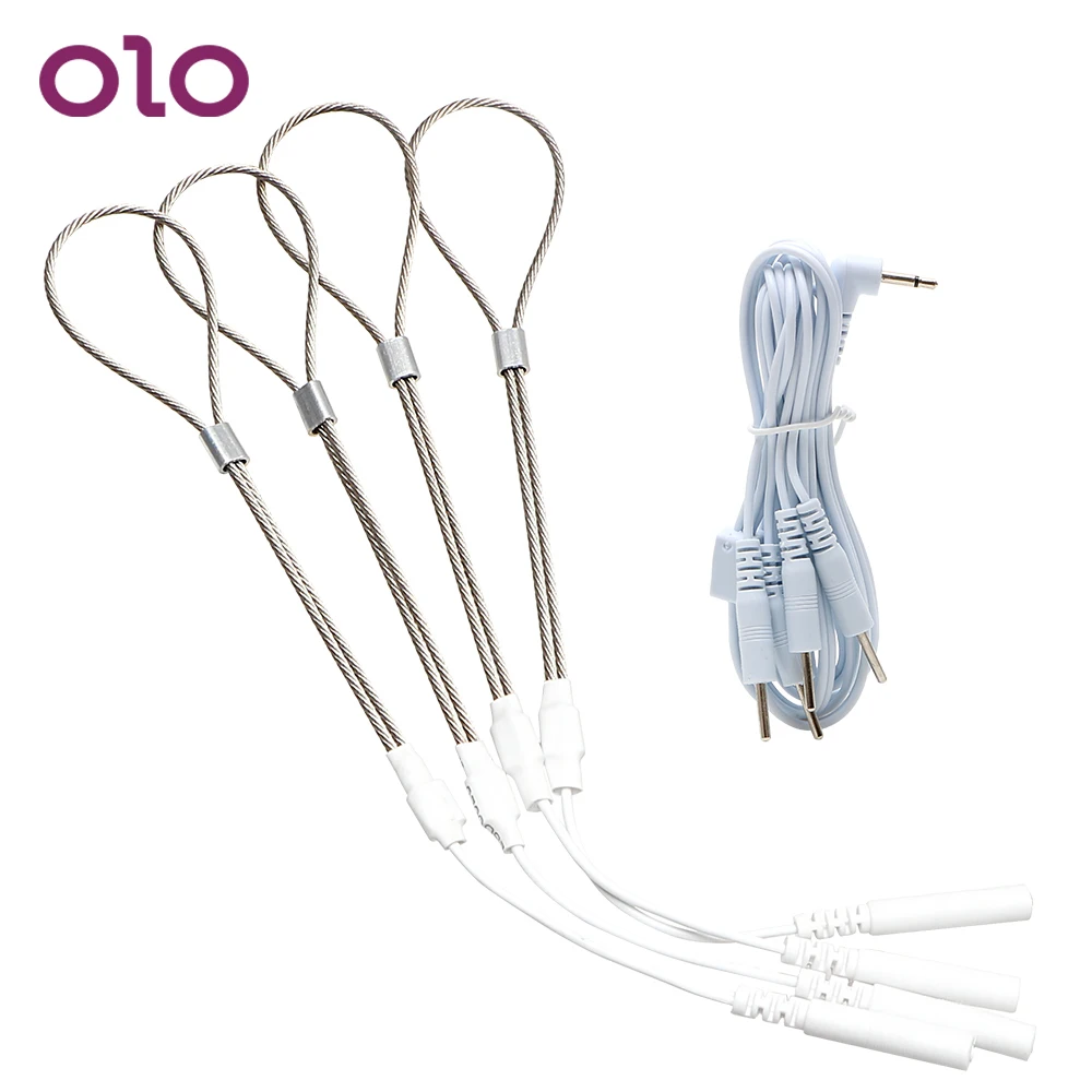 Оло Электрический шок кольцо для пениса массажер стимулятор проволочная петля