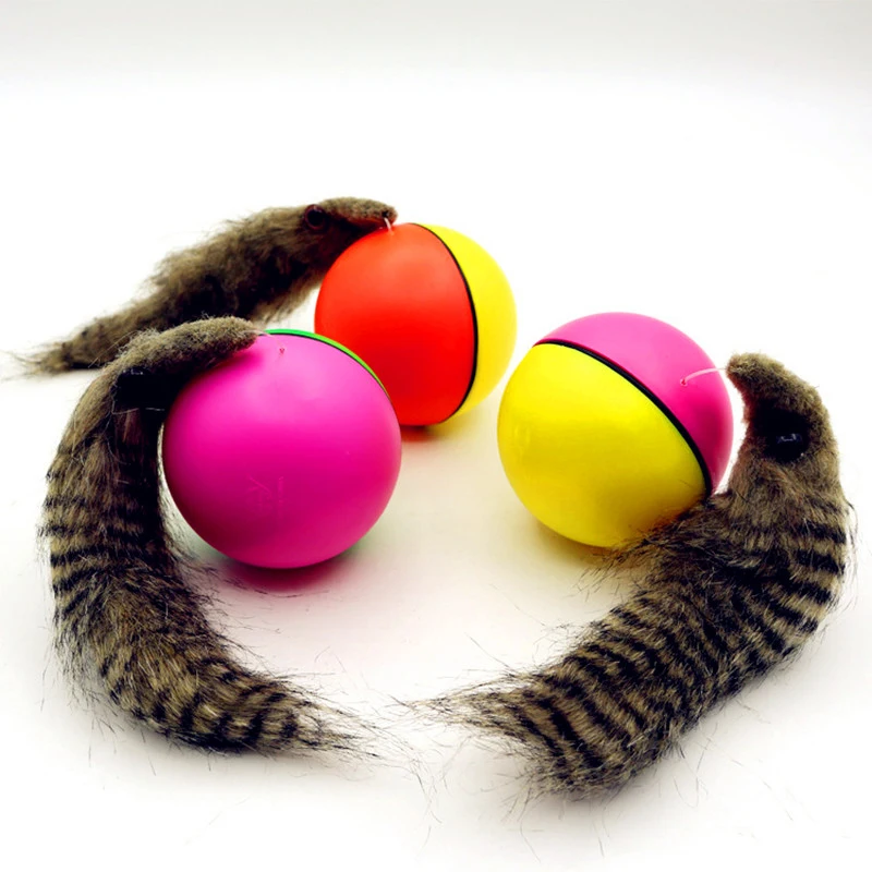 Pet Dog Cat Toys Electric Beaver Weasel Toy Rolling Jump Ball For Puppy Funny Moving Supplies | Дом и сад