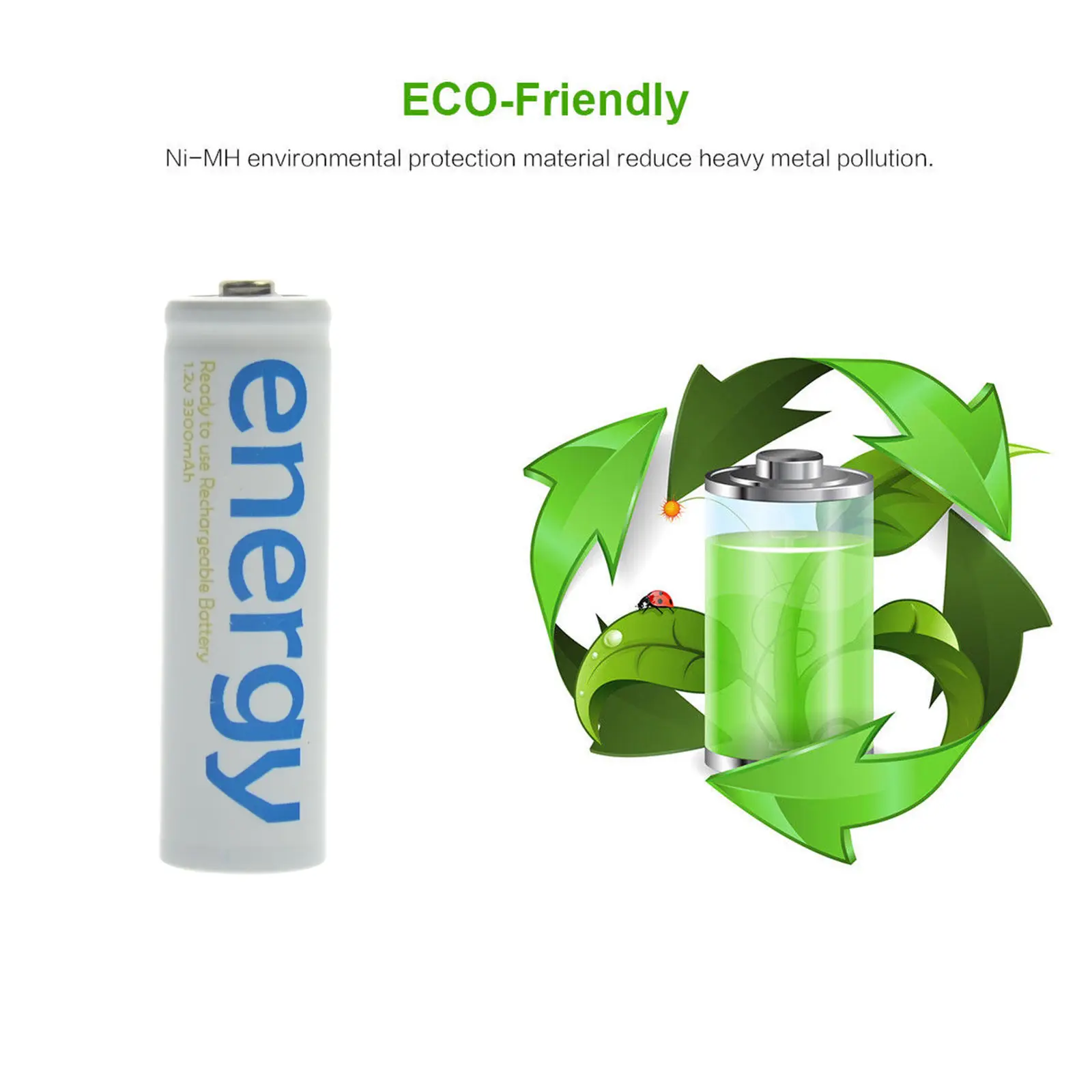 Новый бренд AA 3300mAh AAA 2000mAh 1 2 V Ni-MH аккумуляторная батарея белая ячейка для RC MP3 |