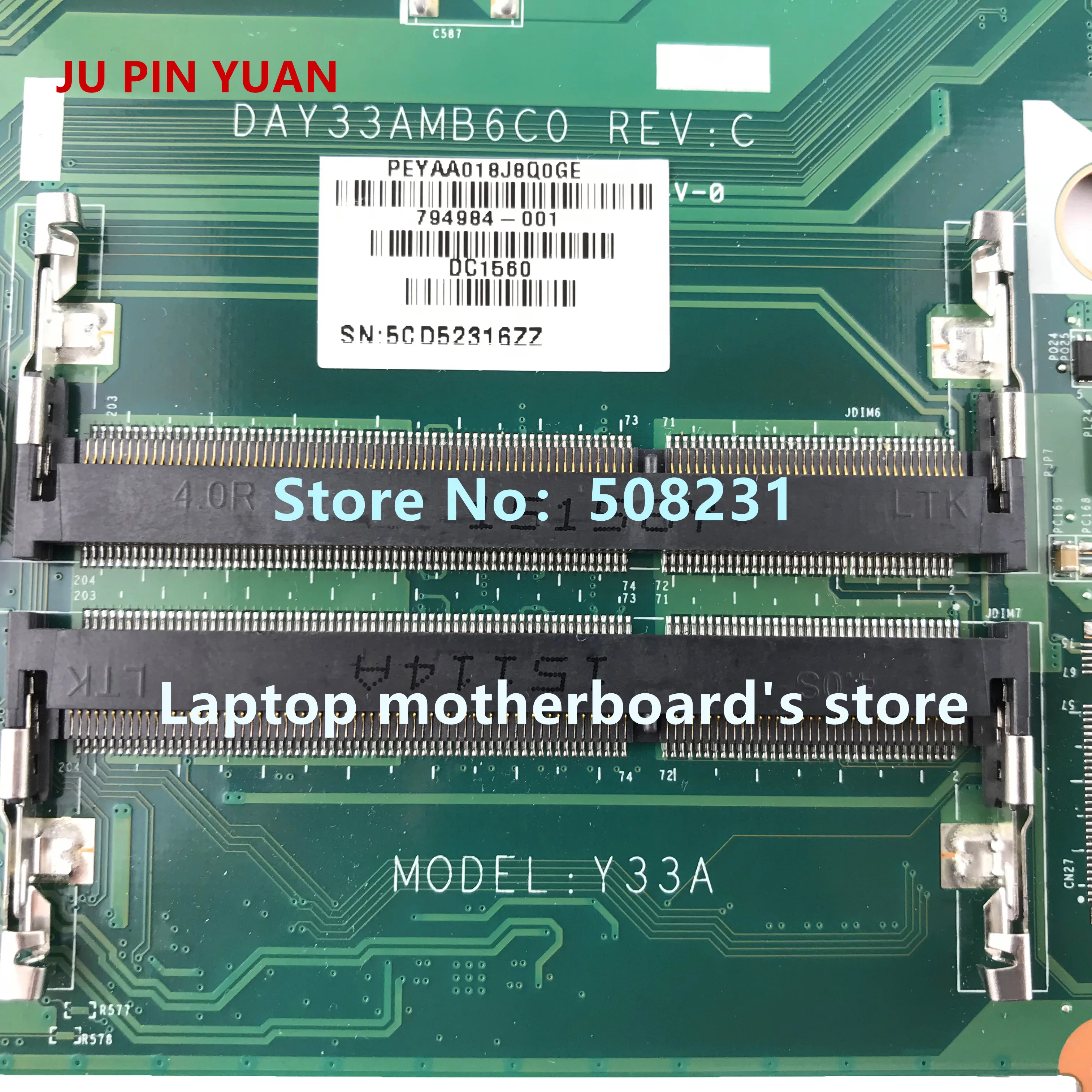 Ju pin yuan 794984 501 DAY33AMB6C0 Y33A материнская плата для HP ENVY 15 K 15T ноутбука с HM87 i7 4720HQ