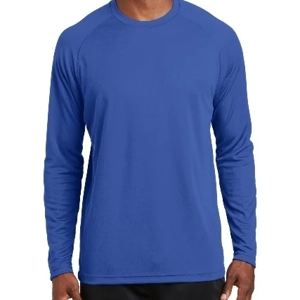 Sport-Tek T473LS Mens Dry Zone Long Sleeve Raglan T-Shirt True Royal - Extra Large |