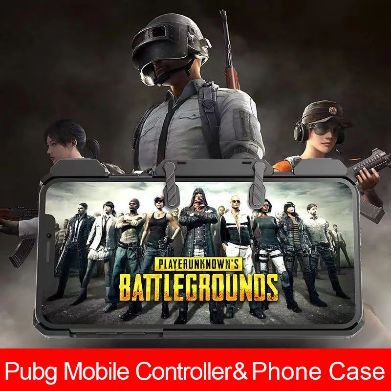Pubg Mobile Case for iPhone X and Free Fire Aim Controller Shooting Game Shockproof Solid Cover 6 6s 7 8 XS |