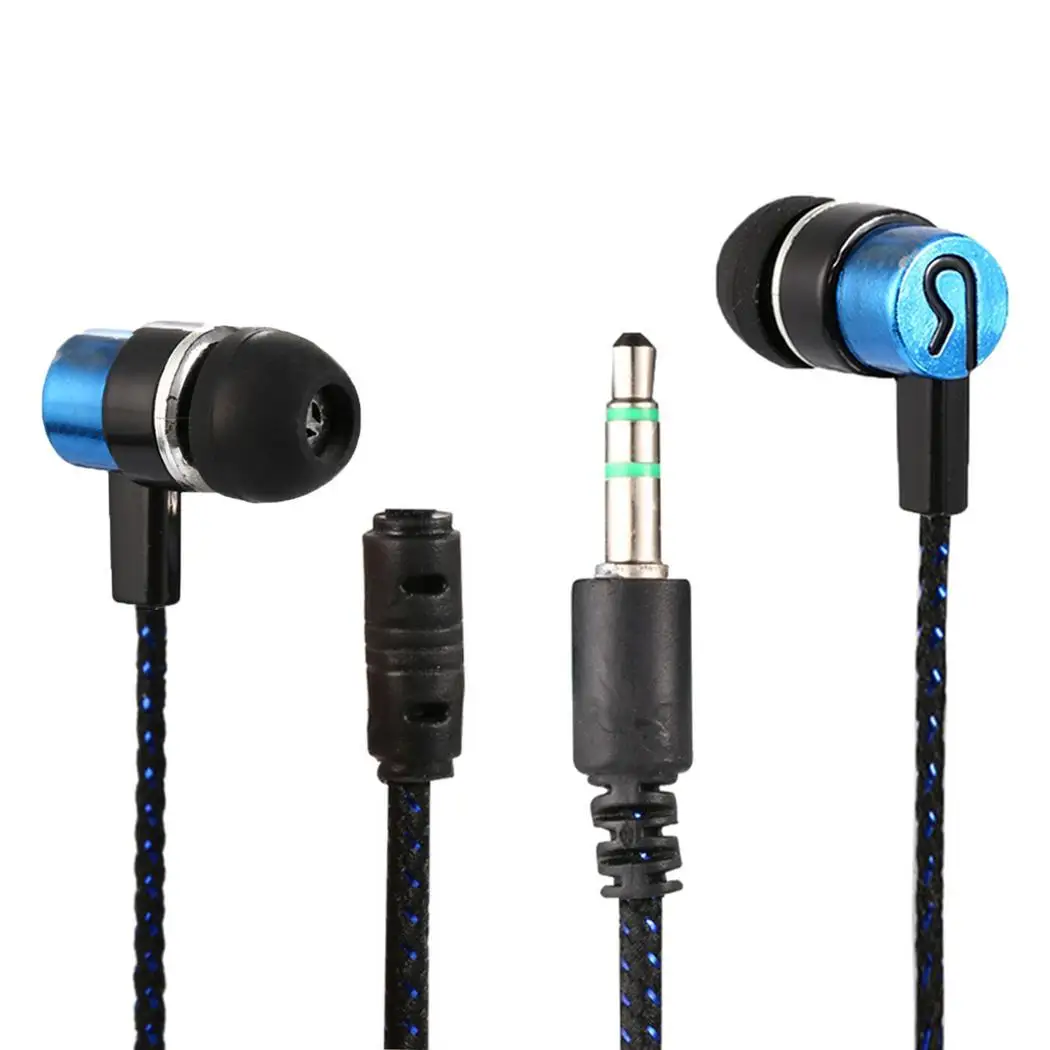 Общие стерео наушники вкладыши Handsfree Sport 3 5 мм с микрофоном плетение да (в ухо)