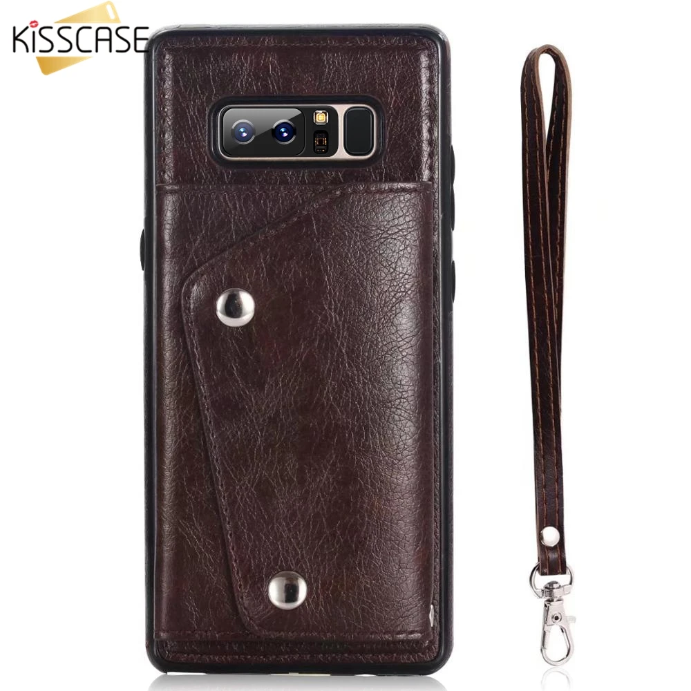 KISSCASE винтажный Чехол-кошелек из искусственной кожи для Samsung Galaxy S9 S8 Plus S7 edge Note 9 8