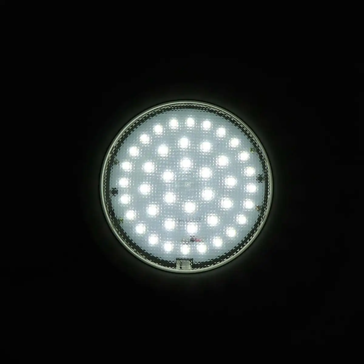 Accesorio de luz para el techo de 12V, 42 Uds., LED 6500K, blanco frío, para RV, Camper, remolque, barco, plástico redondo marino, 22x2,8 cm